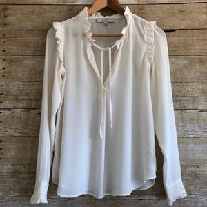 Ann Taylor Loft Cream Blouse